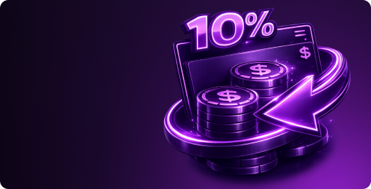10% Cashback — Real Money Back on Your Losses